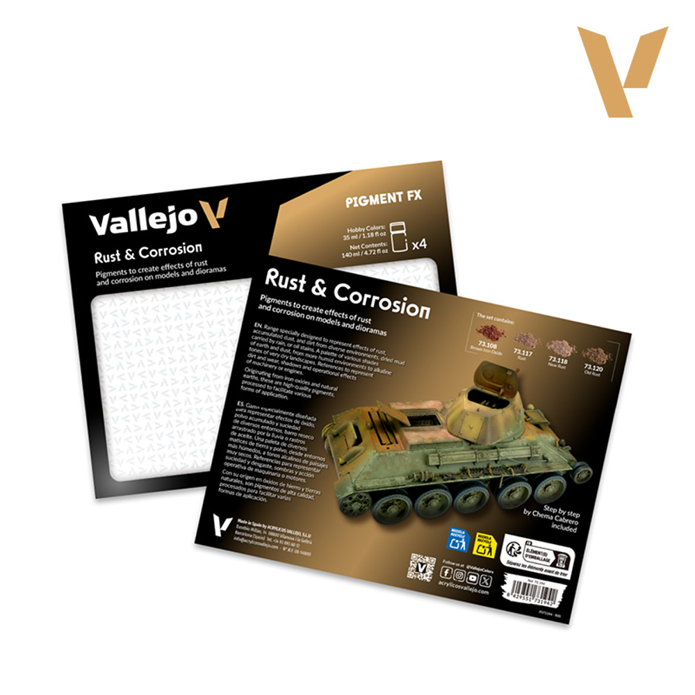 Набор красок Vallejo Pigments Set: Rust & Corrosion