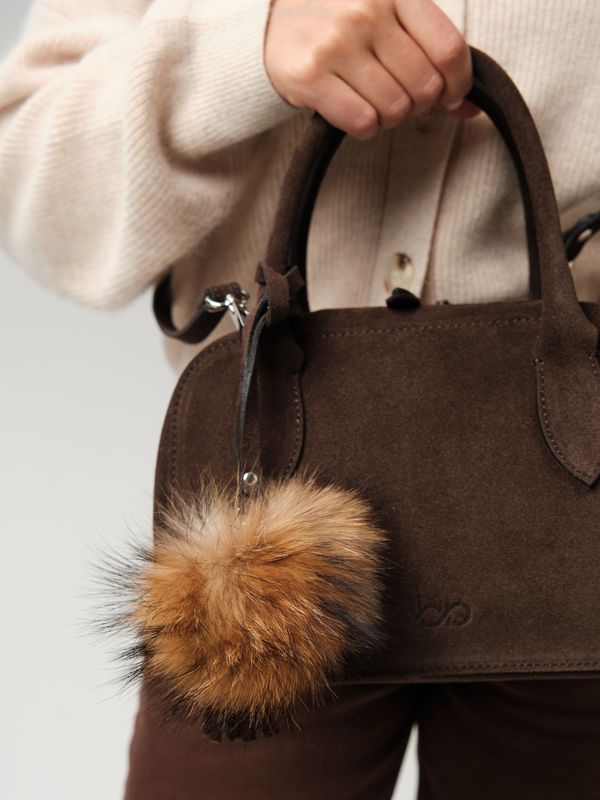 Замшевая сумка Polly DBR 31348 черный каштан