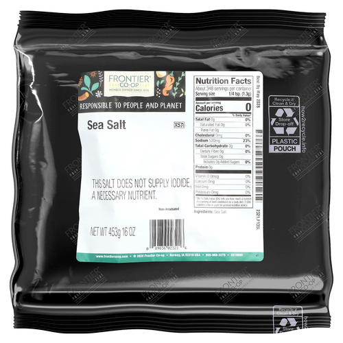 Frontier Co-op, морская соль, 453 г (16 унций)