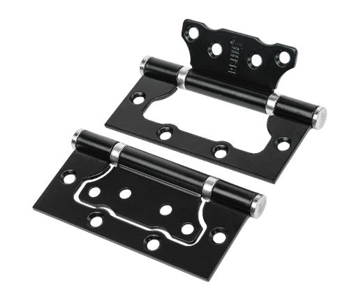 [ТОВАРА НЕТ В НАЛИЧИИ] Петля накладная Ренц RENZ 100- 2BBFH B/CPбезВР, цвет черный/хром (гарантия - 12 месяцев)