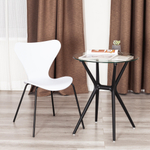 Стул Jacobsen (mod DC 102-1) пластик/металл, 45 х 54.5 х 80 см, White (белый) / Black (черный)