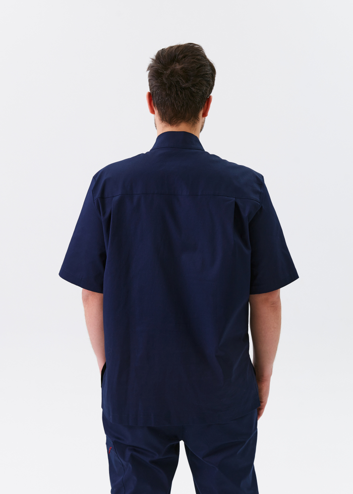 Топ медицинский унисекс Хэритаж, нэви хлопок