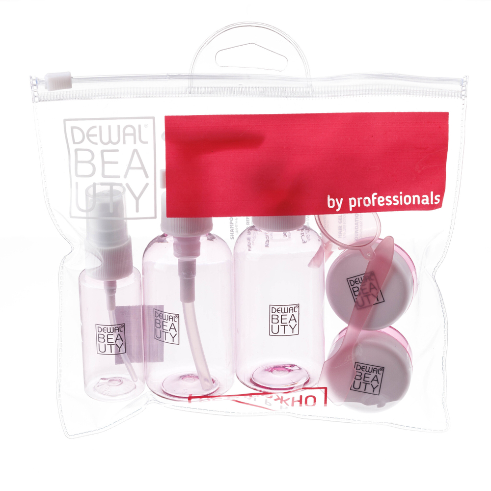 Дорожный набор баночек для путешествий Dewal Beauty DBTS5SR