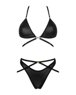 Комплект белья Cobra nive со стреп-лентами (Размер: L-XL) (Цвет: черный)