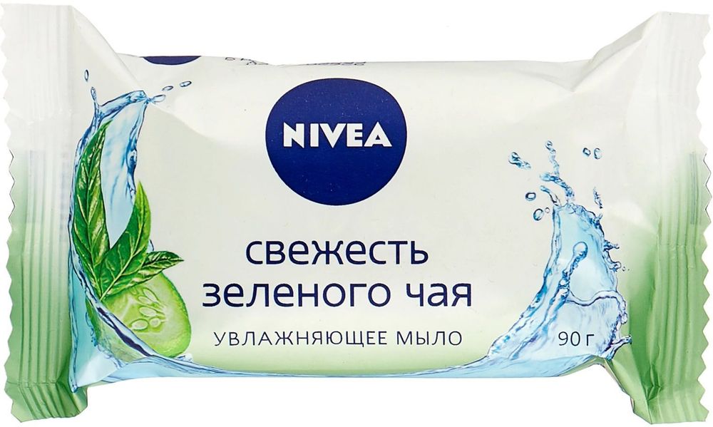 Nivea 90 гр. Мыло твердое, Свежесть зеленого чая, увлаж. д/в тип.кожи