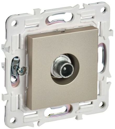 Розетка телевизионная проходная TV SKANDY SK-A17Sh шампань IEK SK-A10-P-K37