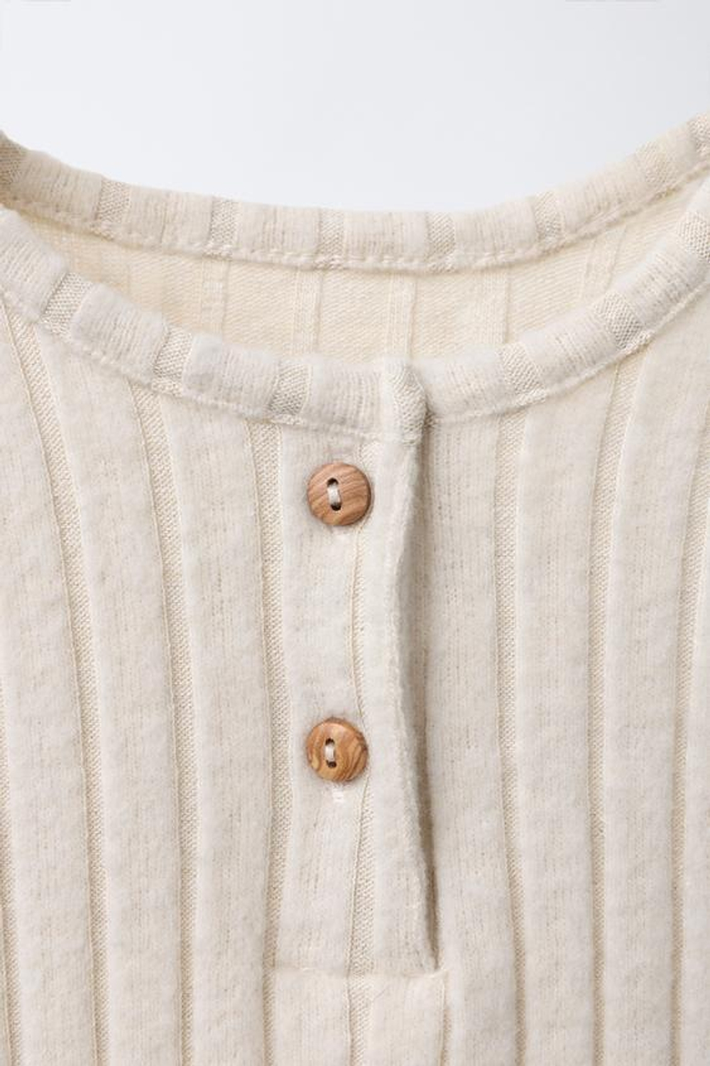 ZARA БОДИ В РУБЧИК ИЗ МЯГКОЙ ТКАНИ, БЕЖЕВЫЙ