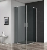 Душевой уголок Cezares Slider 95х105 SLIDER-AH-2-90/100-100/110-GRIGIO-Cr стекло серое тонированное/профиль хром