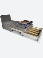 Кресло-кровать "Миник" Rich Quarz (серый), купон "Тигр"