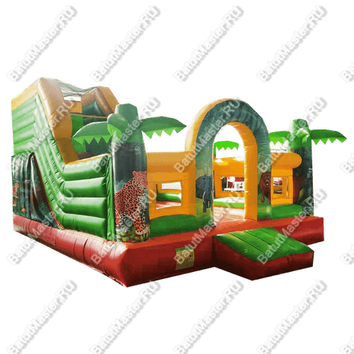 Коммерческий надувной батут "Сафари джунгли" 5,5*4,5*3,5 м