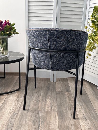 Стул GUST цвет стальной синий TOPIC 330 / черный каркас