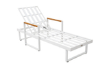 Шезлонг из алюминия Joygarden МАЯ, белый, светло-серый