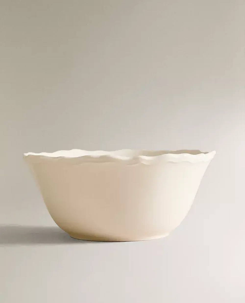 ZARA HOME САЛАТНИЦА ИЗ КЕРАМИКИ, ЭКРЮ