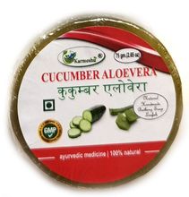 Мыло Karmeshu Огурец алоэ вера ручной работы с натуральной мочалкой 75 гр