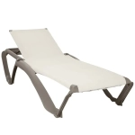 Шезлонг MIAMI с тканью Ткань слоновая кость, каркас: мокко 1915х390мм