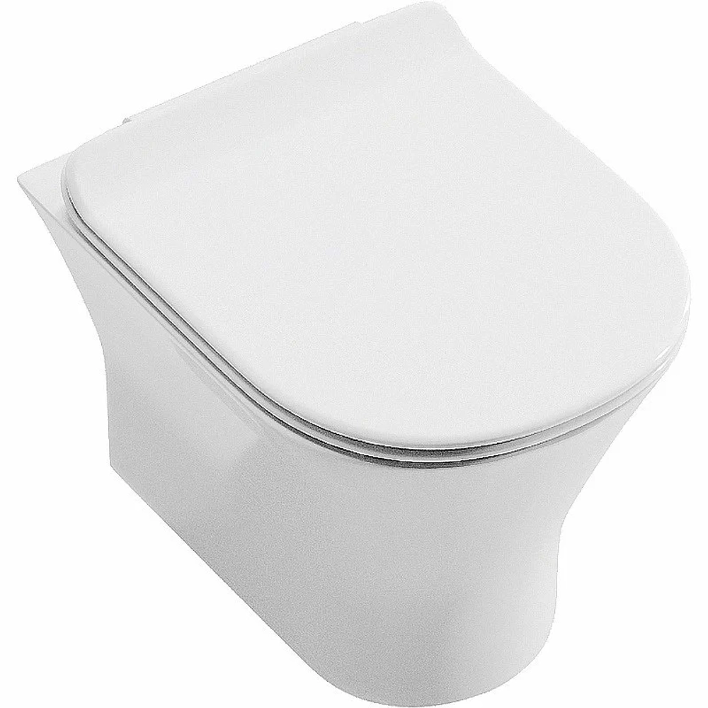 Унитаз подвесной Orange CI01-100W+APB144 безободковый, с крышкой микролифт, с инсталляцией, белый/кнопка черная