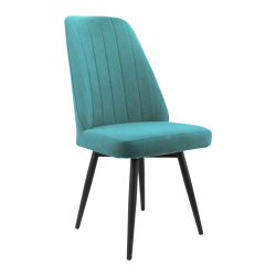 Стул поворотный "Лотос" (арт. 327), велюр Бренди В15 мятный, ножки черные