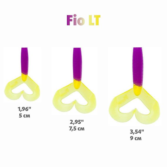 Твистер Helios Credo Double Tail 2,95&quot;/7,5 см Fio LT 7шт. (HS-12-039)