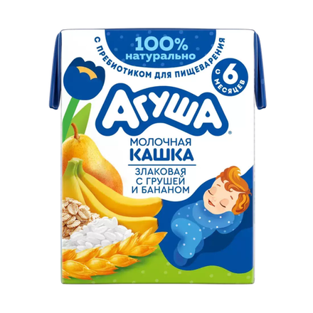 Кашка Агуша Засыпай-ка Молочная Гречневая груша-банан 200 мл