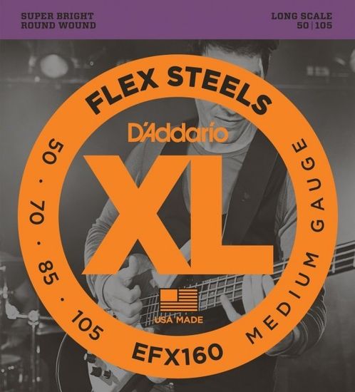 Струны для бас-гитары D'ADDARIO EFX 160