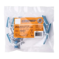 Дюбель для гипсокартона самоустанавливающийся TWIN PAK нейлоновый ЕВРОПАРТНЕР (10 шт.)