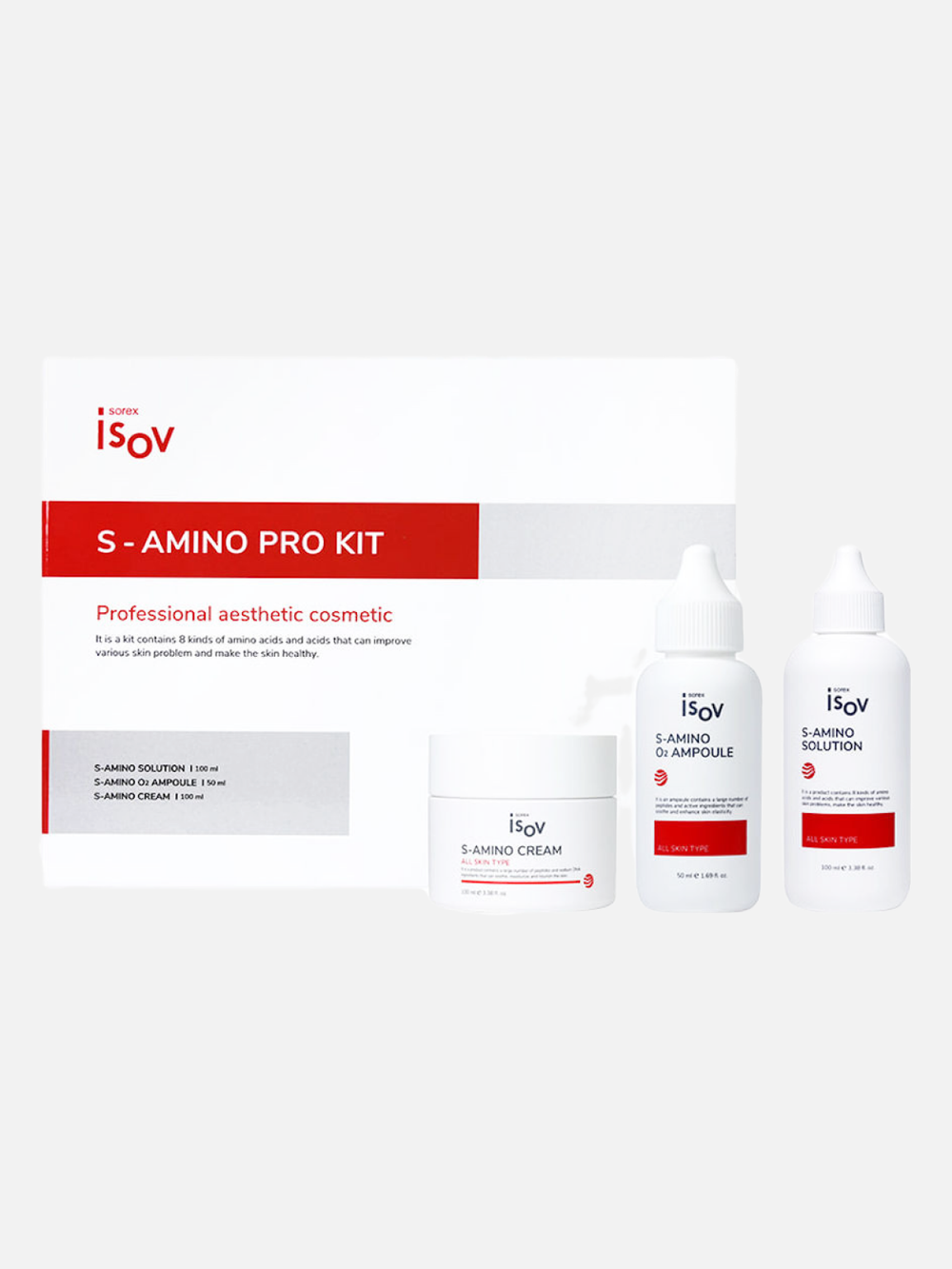 Набор для омоложения кожи с протеинами паутины S-Amino Pro Kit, ISOV Sorex