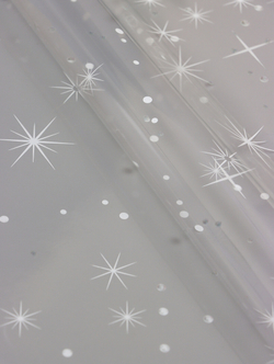 Пленка прозрачная с рисунком "Звездочка" Белый 70см 200гр 10894754