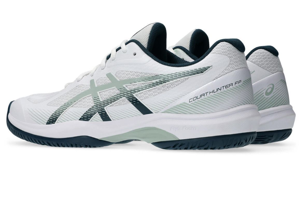 Мужские кроссовки для бадминтона/сквоша Asics Court Hunter FF - white/lichen rock
