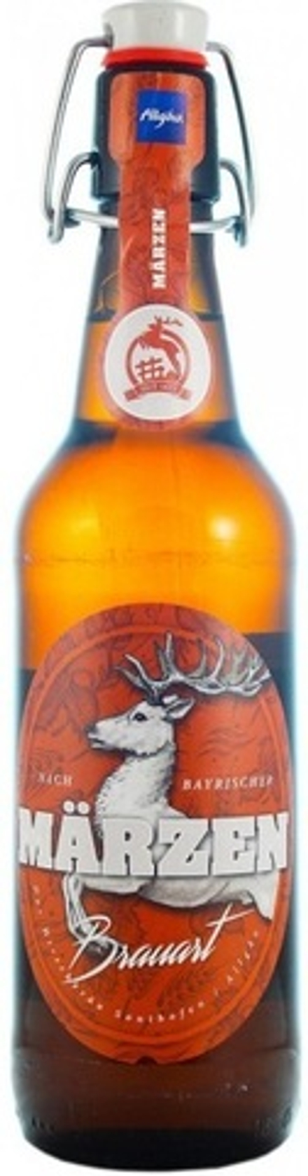 Пиво Хиршброй Мерцен / Der Hirschbrau Marzen 0.5 - стекло, бугельная пробка