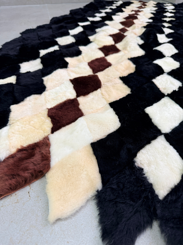 Покрывало меховое ковер из шкуры овчины