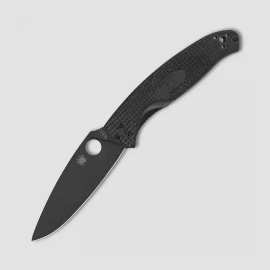 Складной нож Spyderco Resilience Lightweight Black Blade 142PBBK c клинком из стали 8Cr13MoV, рукоять FRN