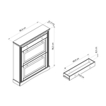 Dipriz Тумба для обуви Неаполь, 2 двери 1 ящик, сосна, 87х97х21 см, белый воск
