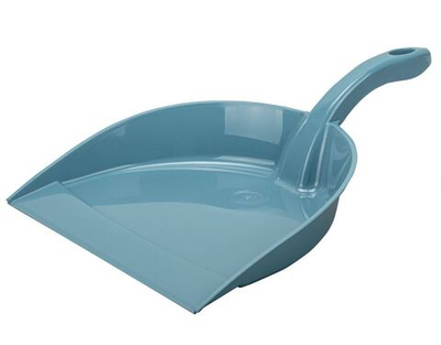 Совок для мусора, низкая рукоятка, пластик, серо-голубой, ассорти, "ИДЕАЛ", эконом IDEA, 601326