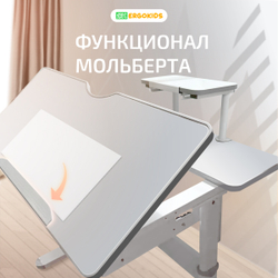 Письменный стол для школьников Ergokids Edmonton c полкой подставкой