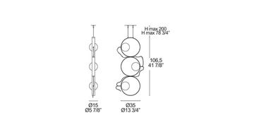 Leucos 0310241213609 — Светильник потолочный подвесной GIUKO' 3