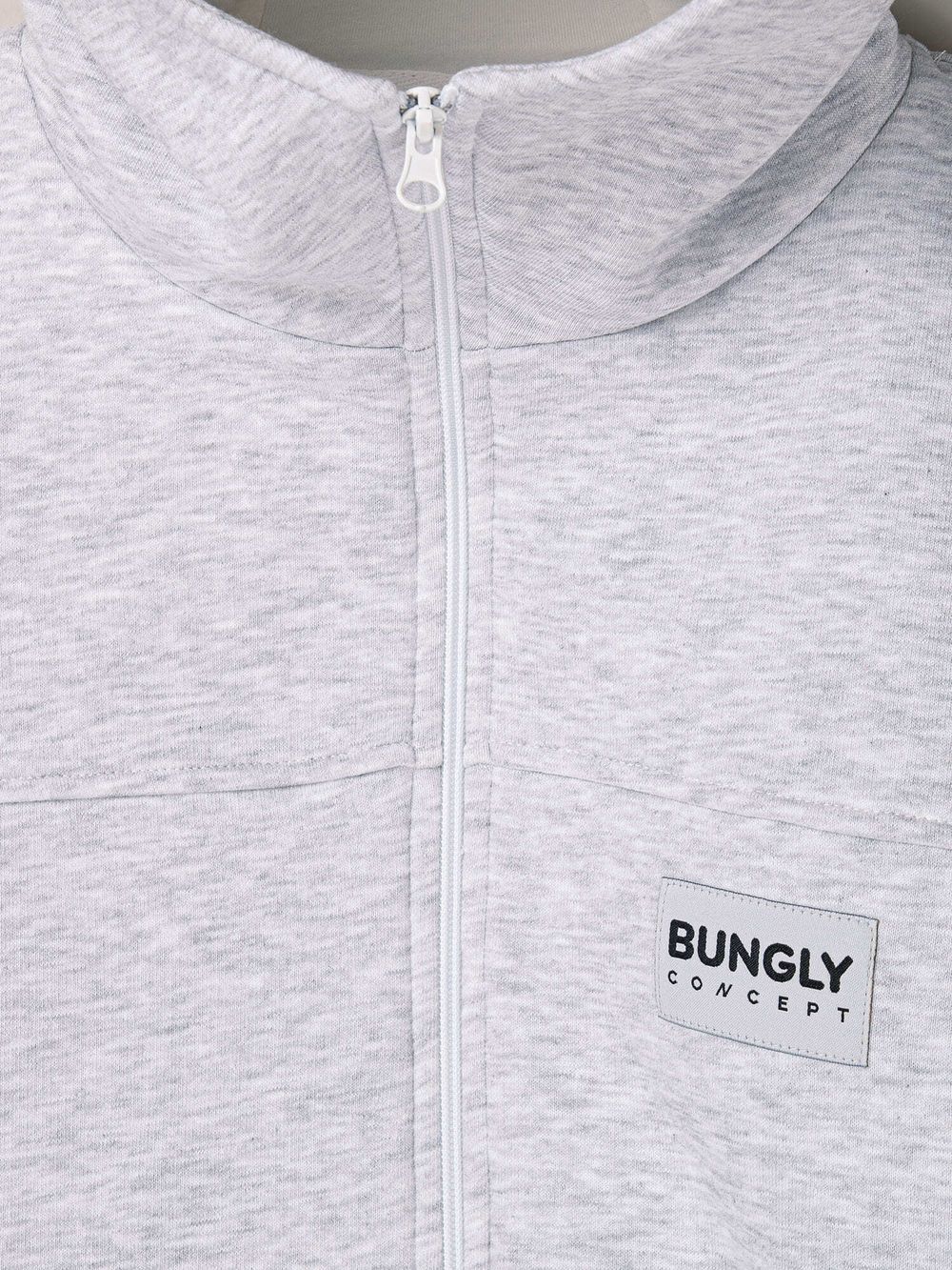 Толстовка на молнии утепленная "Серый меланж" женская