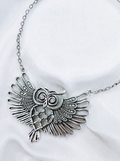 "Сарния" колье в серебряном покрытии из коллекции "Bubo" от Jenavi