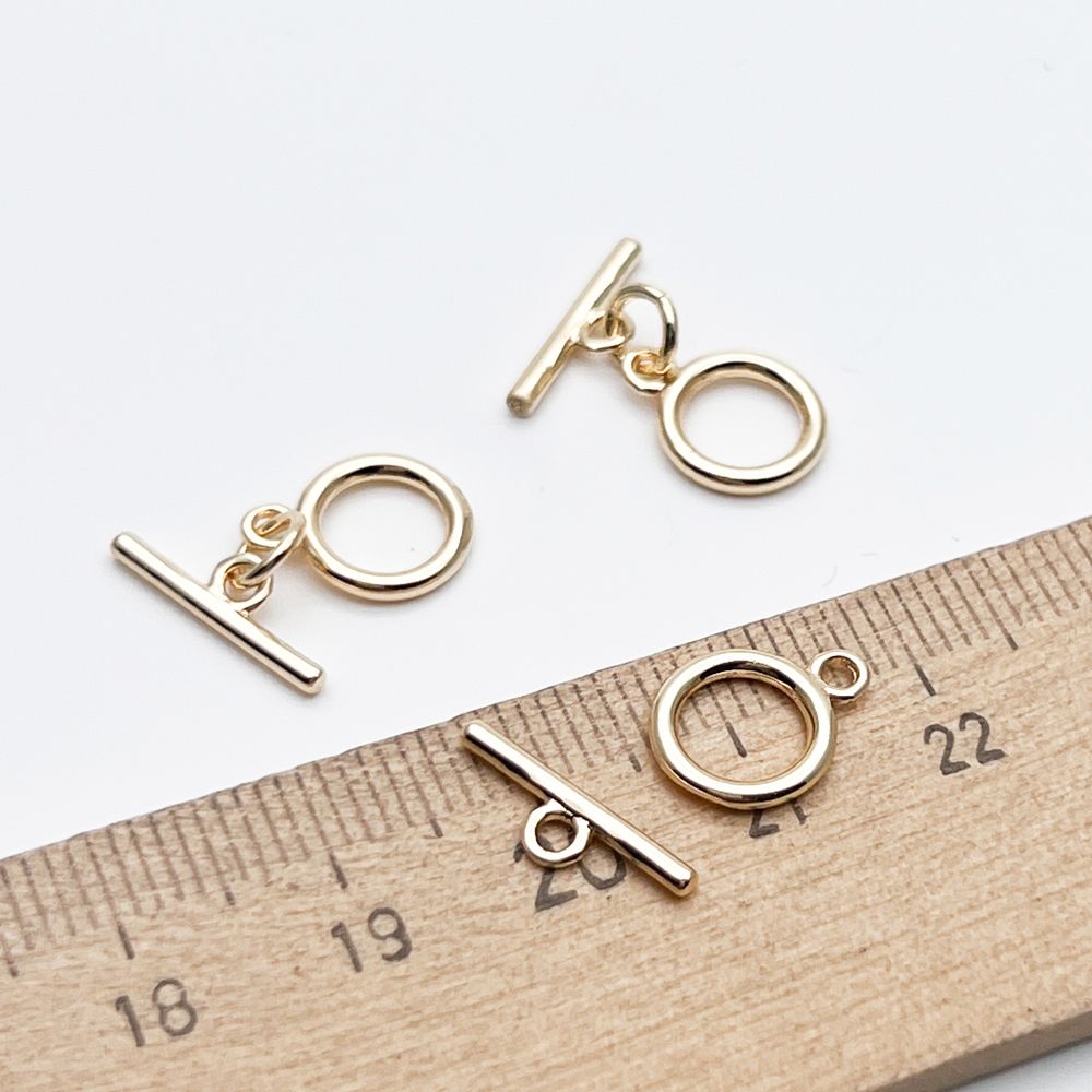 Замок-тоггл, цвет золото, размер 11*9 + 13*4 мм, цена за 1 шт