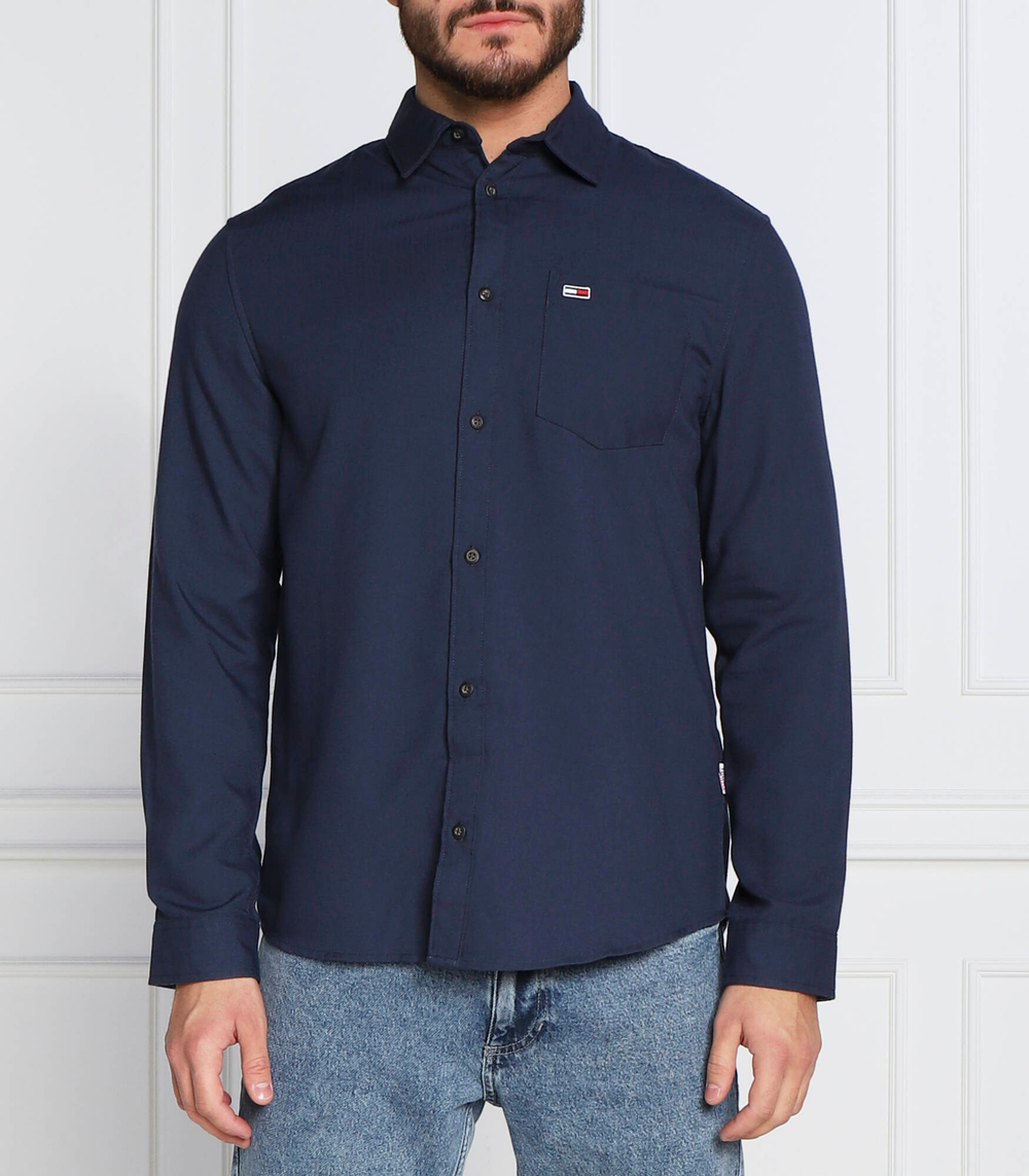 рубашка solid flannel Tommy Jeans - темно-синий(DM0DM15126)