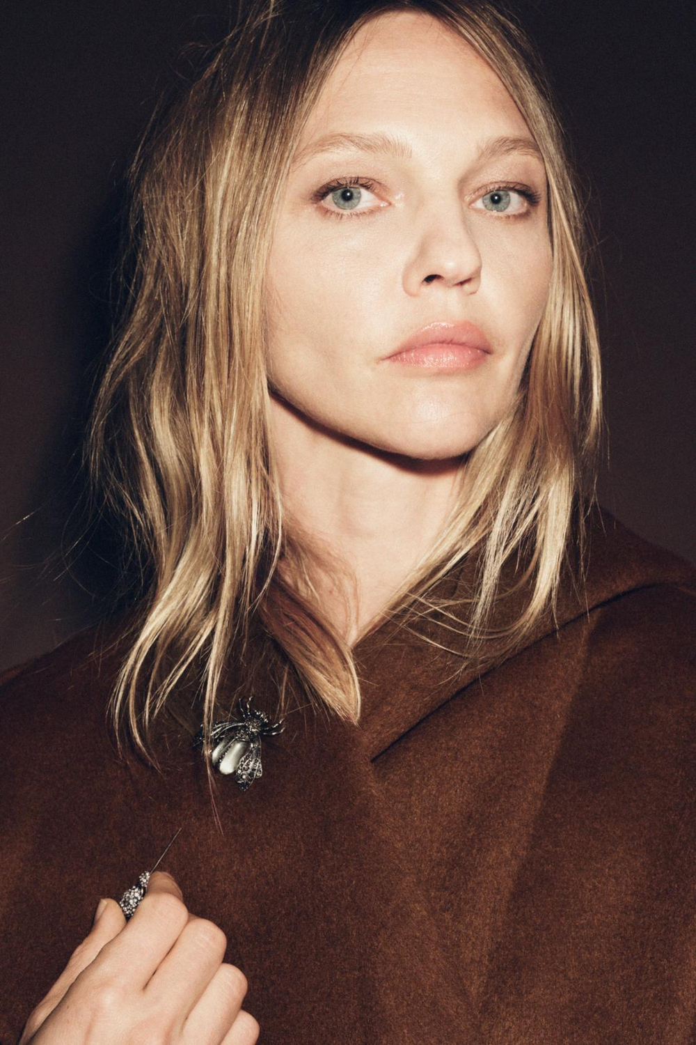 ZARA ДЛИННОЕ ПАЛЬТО С ПОЯСОМ ИЗ ШЕРСТИ — ZW COLLECTION LIMITED EDITION, КОРИЧНЕВЫЙ