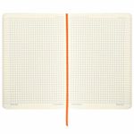 Блокнот в клетку с резинкой А5 (148x218 мм), 80 л., под кожу оранжевый BRAUBERG "Metropolis Ultra", 111019
