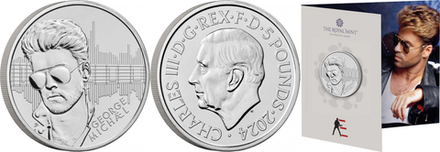 Великобритания 5 фунтов, 2024 Легенды музыки - Джордж Майкл