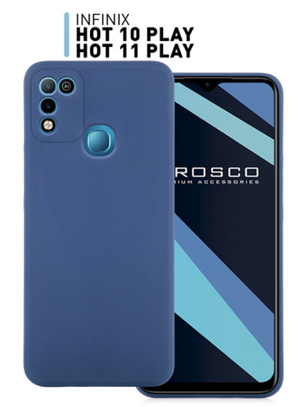 Чехол ROSCO для Infinix HOT 10 Play;Infinix HOT 11 Play оптом (арт. INF-HOT10PLAY-COLOURFUL-BLUE)