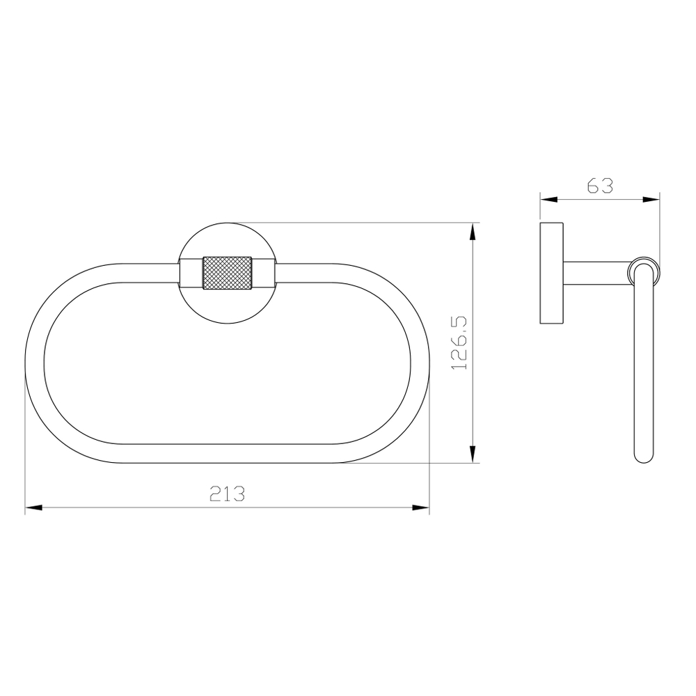 Кольцо для полотенец WONZON & WOGHAND MAJESTIC, Черный/Золото (WW-9213)