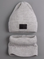 Шапка для мальчика со снудом демисезонная серая
