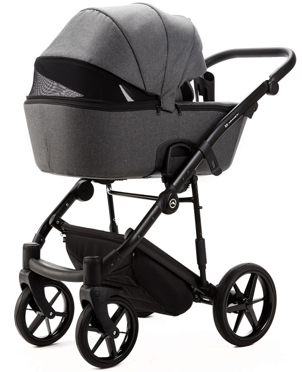 Детская коляска Adamex Mobi New 2 в 1 MN-TK57 ТЕМНО-СЕРЫЙ