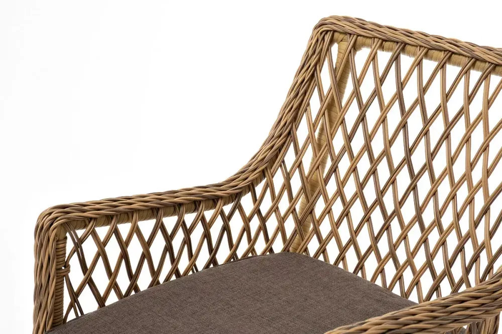 "Латте" обеденная группа плетеная, цвет соломенный