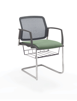 Movie стул на кантилевере со спинкой-сеткой