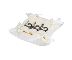 Комплект махровых полотенец и корзинка Ricciolo бежевый-коричневый от Old Florence - Италия