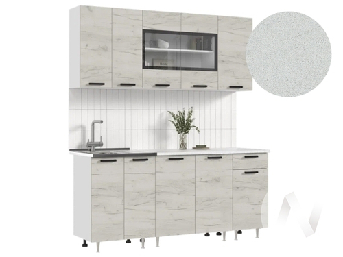 Кухня Рио NEW ЛДСП 1;8м (белый/дуб крафт белый/антарес)